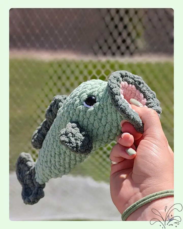 Blake the Bass, a crocheted bass with an open mouth, perfect for a fisherman gift