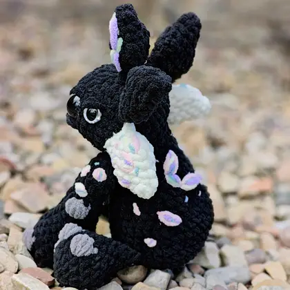 Vexley the Voidscale dragon shown full body from the front